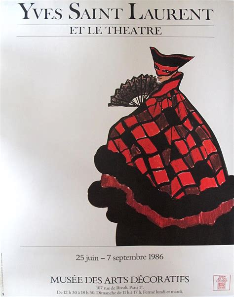 yves saint laurent 1986 poster|Yves Saint Laurent et Le Theatre .